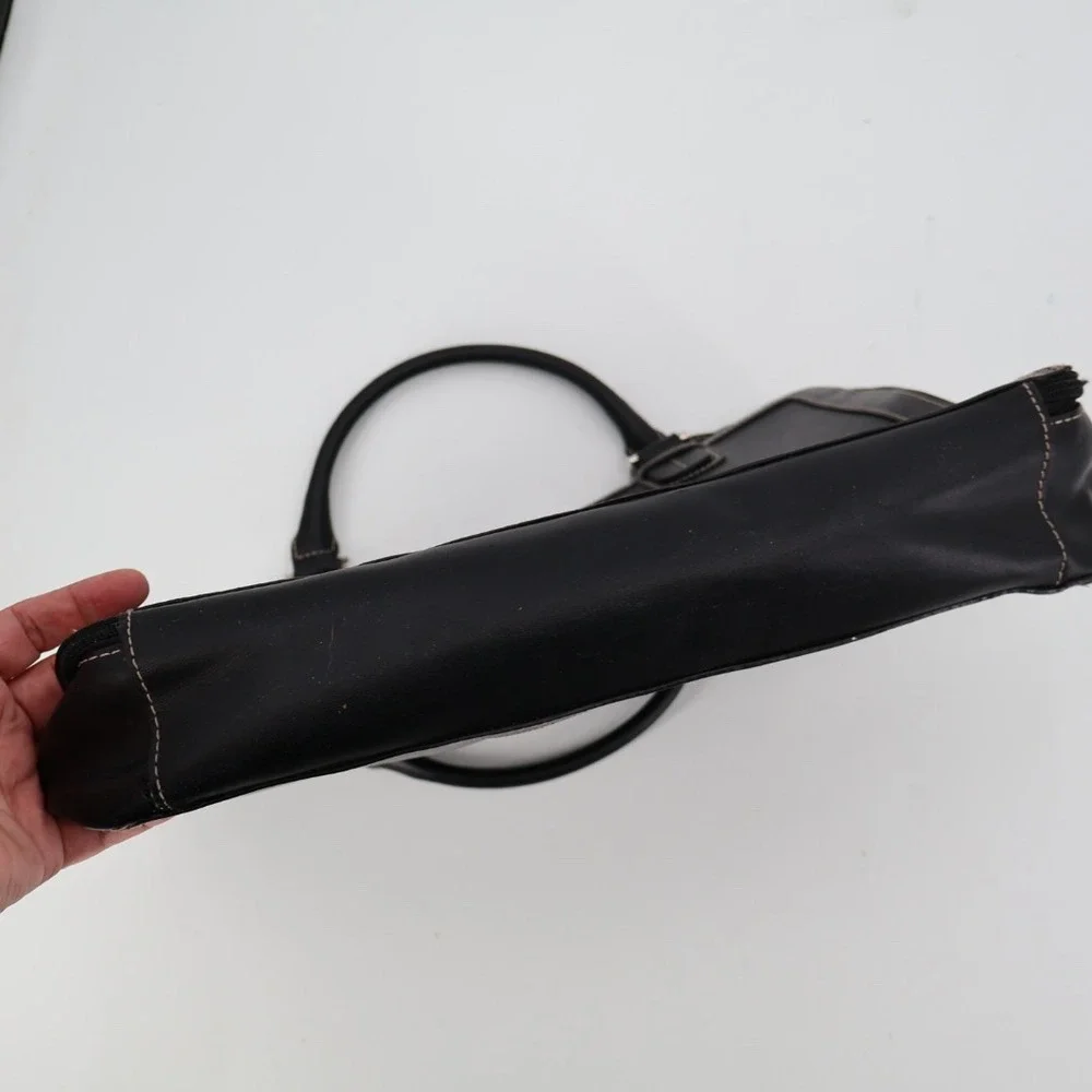Franklin Covey Leather‎ Briefcase Laptop Bag Organizer Black Office Professional